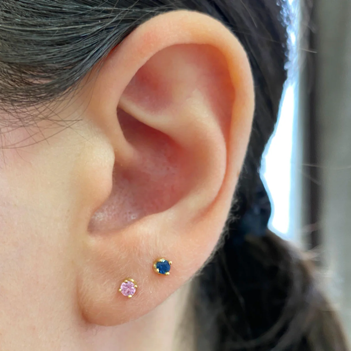 14K Gold Solitaire Studs - Image 8