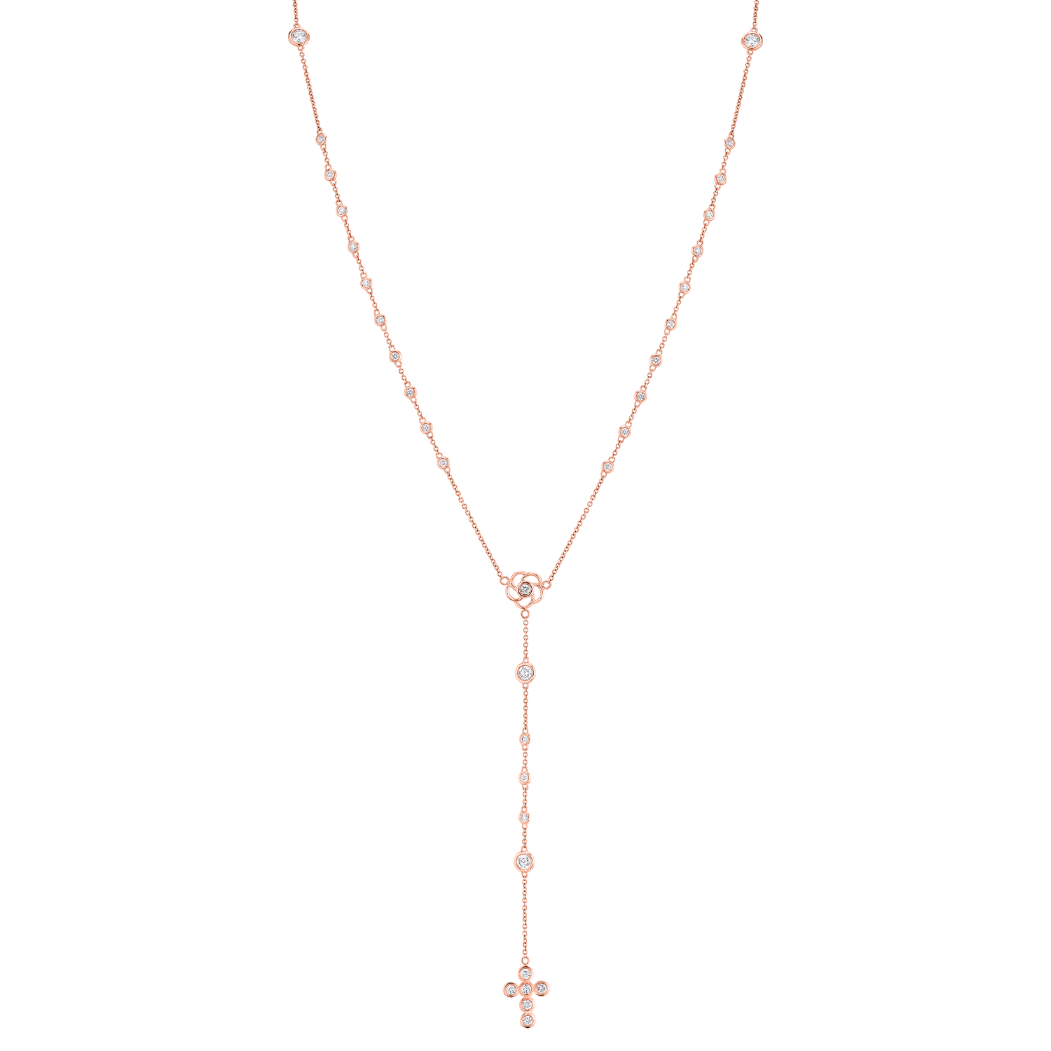 Diamond Rosary Necklace - Image 3