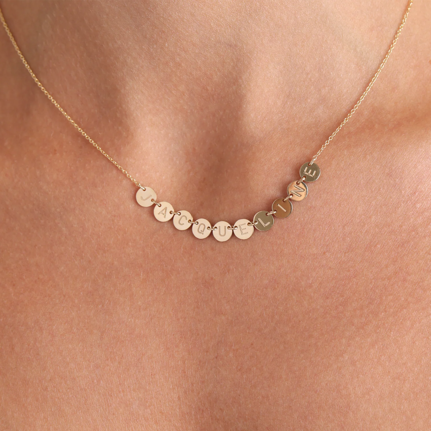 Round Bubble Name Necklace - Image 5