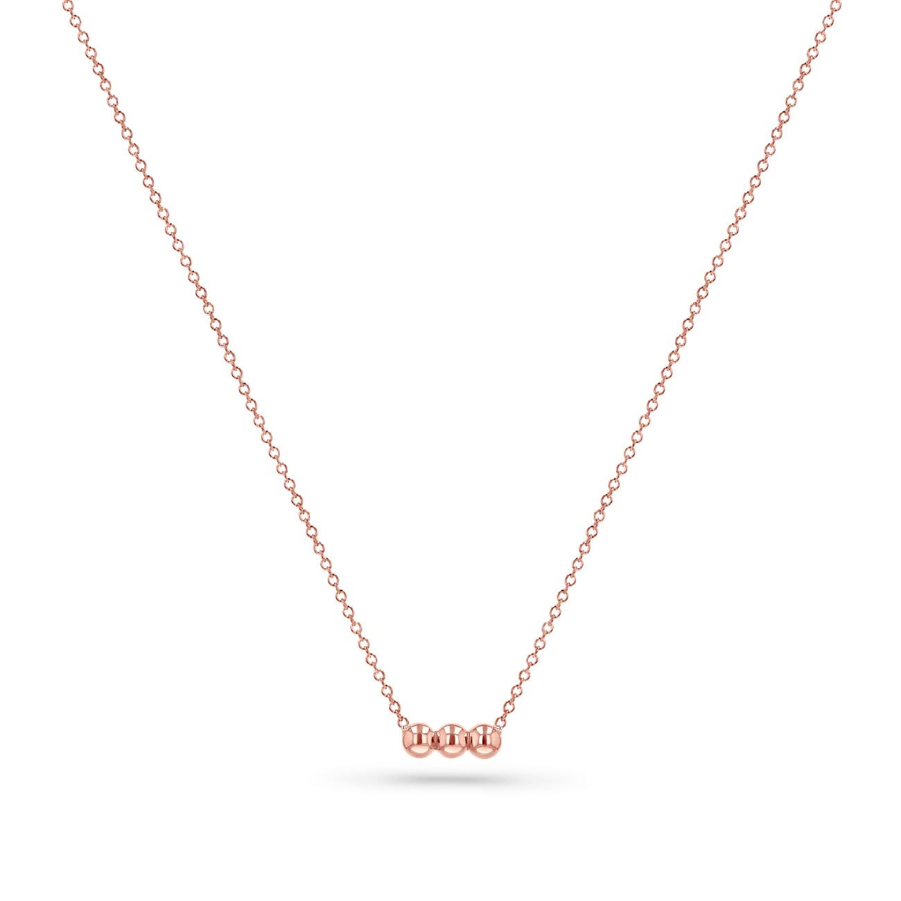 Dainty Trio Ball Necklace - Image 3