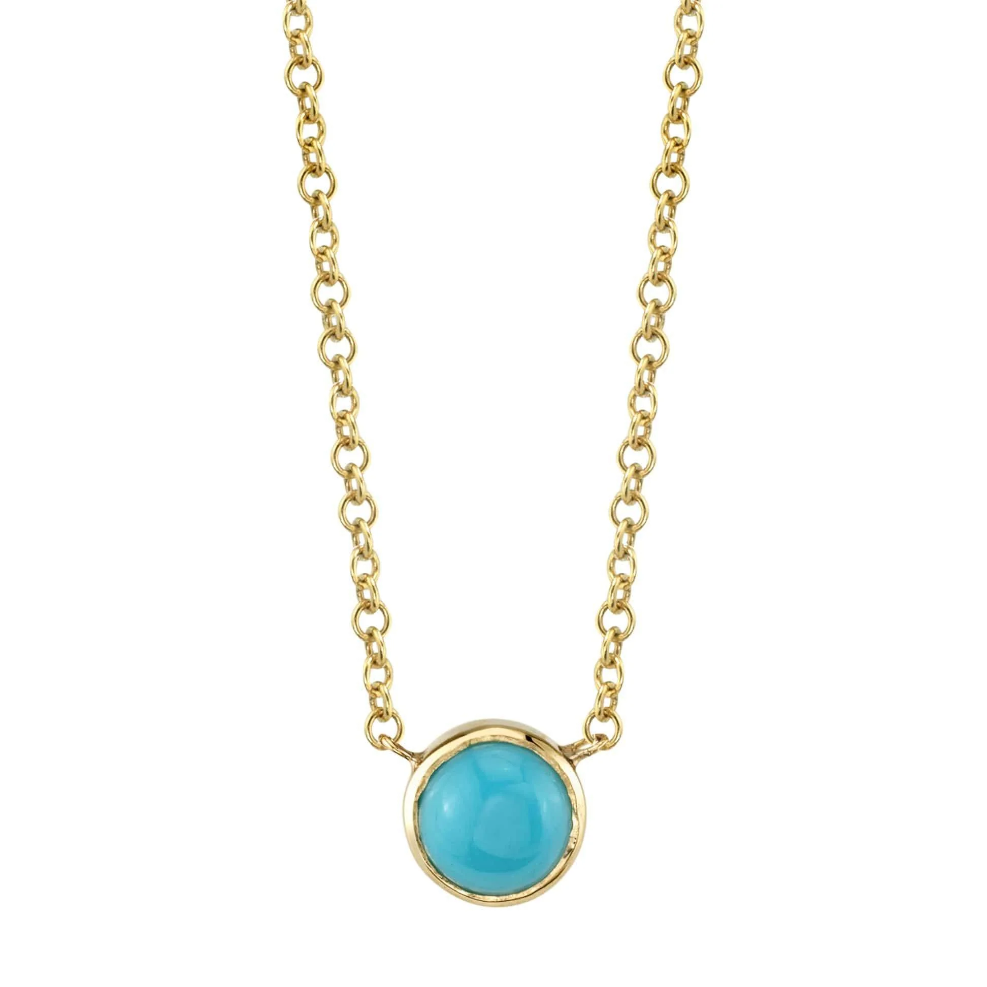 Turquoise Solitaire Necklace - Image 4