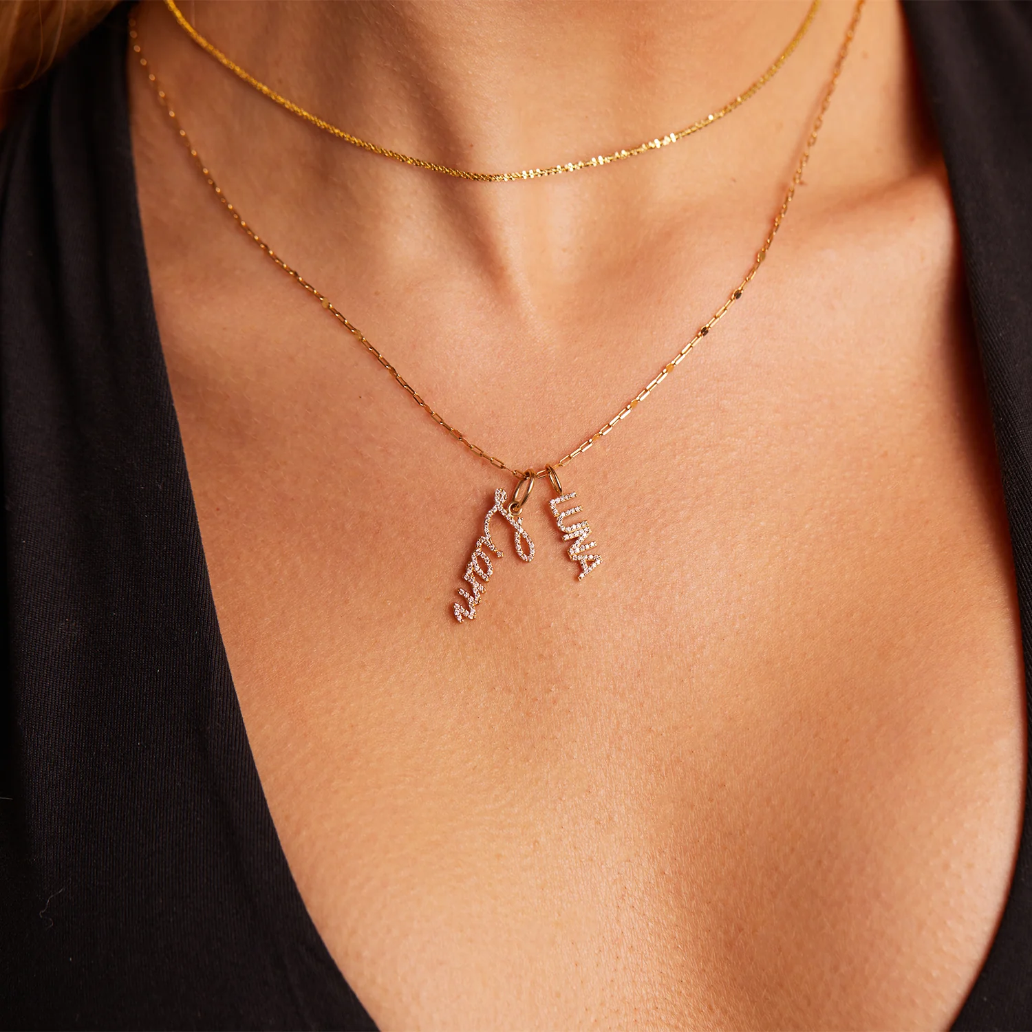 Vertical Diamond Name Charm - Image 4